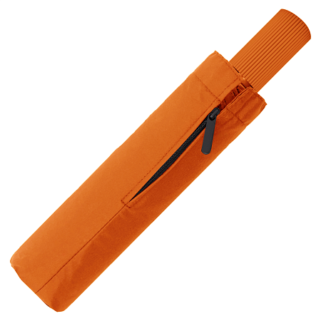 Зонт складной автоматический Forest Nautilus Bicolour диаметр 117 см, оранжевый/черный, в подарочной коробке  