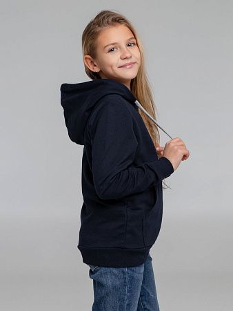 Толстовка с капюшоном детская Kirenga Kids, темно-синяя, размер 12 лет (142-152 см)