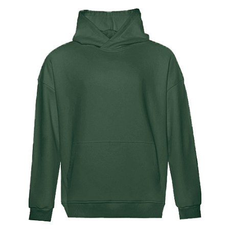 Худи унисекс STAN оверсайз футер без начёса 350, 66, Тёмно-зелёный,  (130)  (50/L)