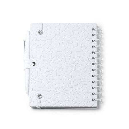 Блокнот А5 DURAN в твёрдом переплёте с ручкой, белый