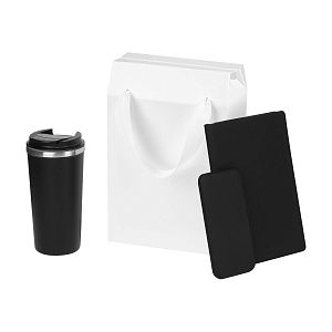 Подарочный набор Палермо (Palermo), черный (термокружка, ежедневник, аккумулятор)