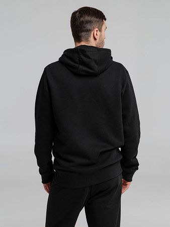 Толстовка на молнии с капюшоном унисекс King, черная, размер S