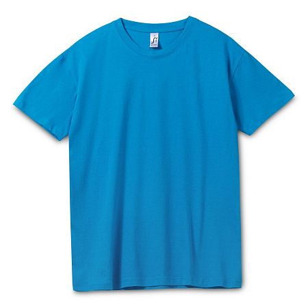 Футболка унисекс Regent 150, ярко-бирюзовая, размер 3XL