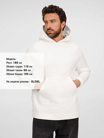 Худи унисекс оверсайз Easy Street, молочно-белое, размер XS/S