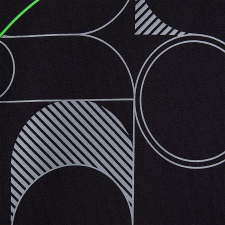 Футболка оверсайз с двойным рукавом Kosmos, черная, размер M/L