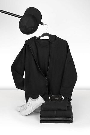 Футболка унисекс оверсайз T3, черная, размер XL/2XL