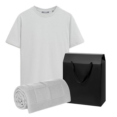 Набор с одеждой Крис (KRIS) (футболка, плед), серый, S