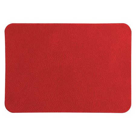 Шеврон Rectangle Latte Soft touch размер 50*70 мм, красный, со скругленными углами