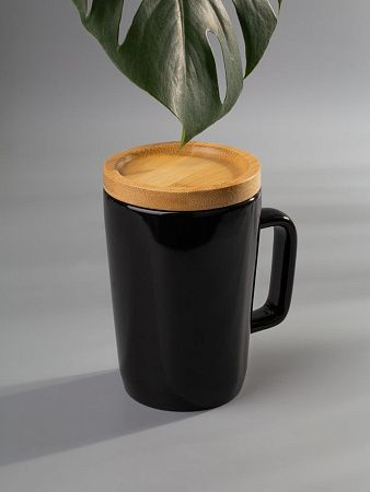 Кружка Vierra с крышкой-костером, черная