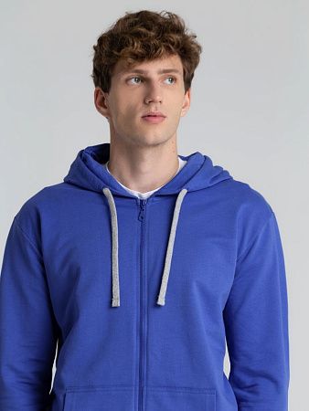 Толстовка на молнии с капюшоном Unit Siverga , ярко-синяя, размер XS