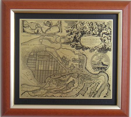 Гравюра "Карта СПб 1"