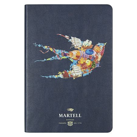 Ежедневник Flexy Ausone Print Sample Martell A5, темно-синий, недатированный, в гибкой обложке