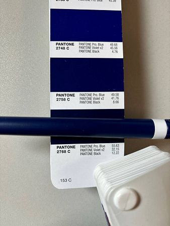 Ручка шариковая пластиковая Ravena Color темно-синяя/белая