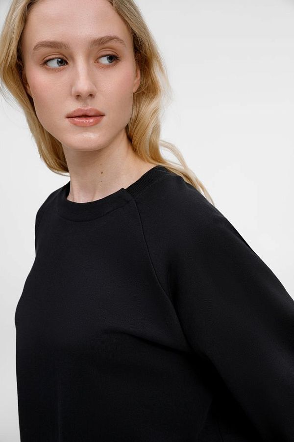 Свитшот унисекс Avenu, черный, размер XS/S