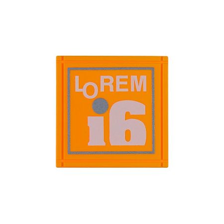 Лейбл из ПВХ Dzeta, L, оранжевый неон