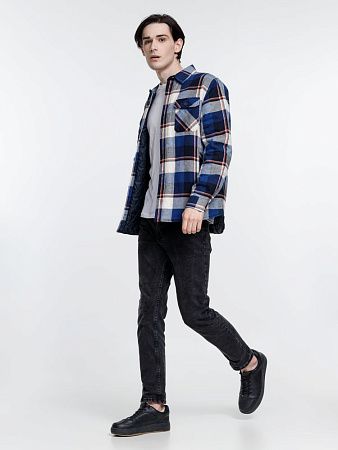 Куртка-рубашка оверсайз унисекс Noah, синяя, размер XL/2XL