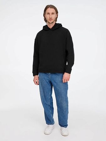 Худи оверсайз унисекс Tolla, черное, размер XS/S