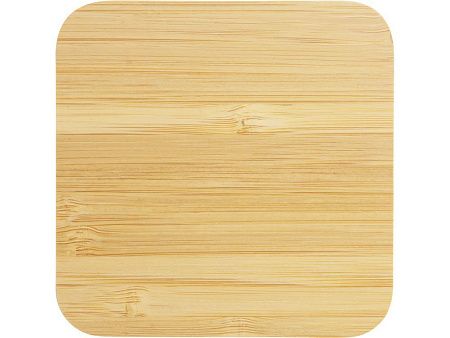 USB-хаб с беспроводной зарядкой из бамбука «Plato», 5 Вт