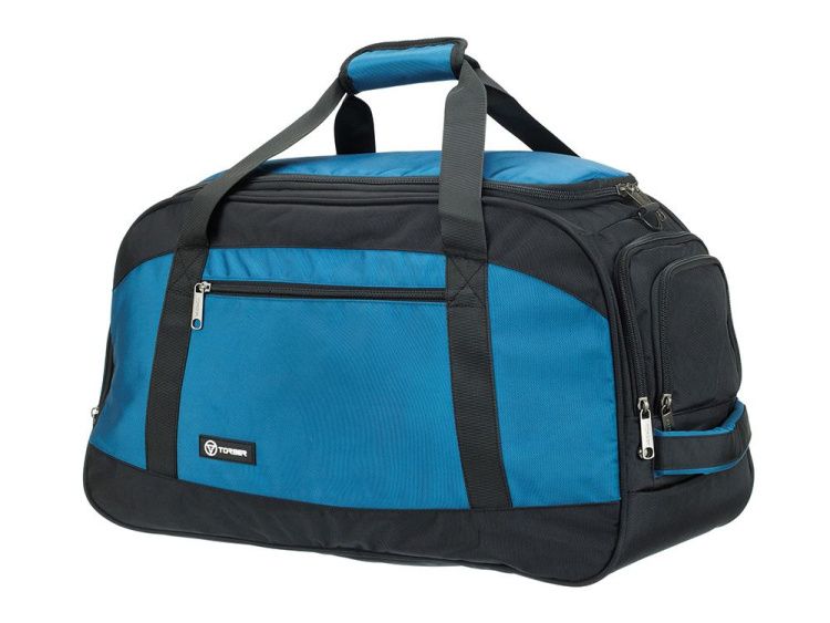 Сумка спортивная, цвет: синий, черный