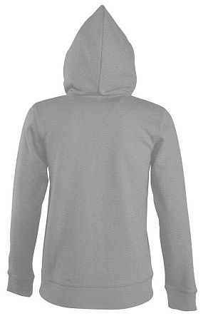 Толстовка женская на молнии с капюшоном Seven Women, серый меланж, размер XL