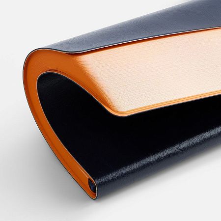 Ежедневник Doppio, недатированный, синий с оранжевым