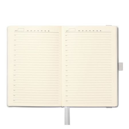 Ежедневник Гэлакси (Galaxy) недатированный, жесткая обложка, срез голограф. фольга, белый