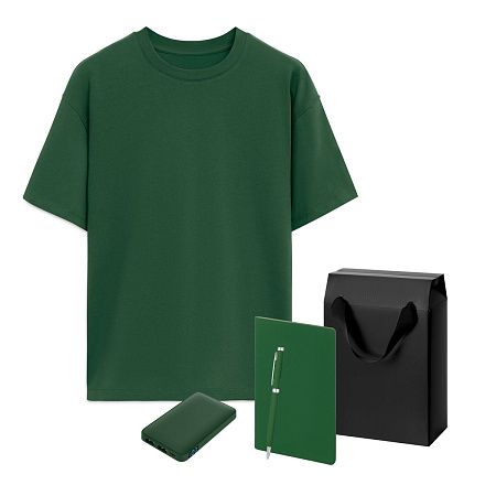 Набор с одеждой Раст (Rust) (футболка, аккумулятор, блокнот, ручка), зеленый, XS/S