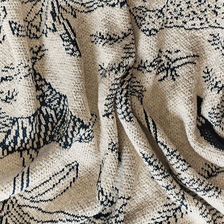 Плед Savanna, белый с синим