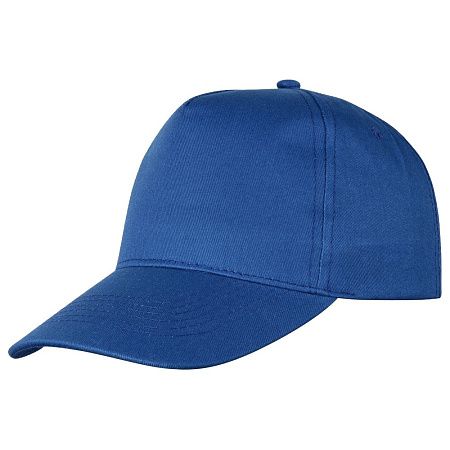 Кепка 5-панельная Lester Velcro 180, ярко-синяя