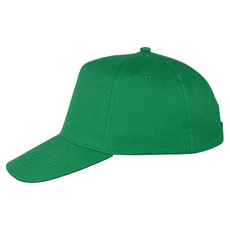 Кепка 5-панельная Lester Velcro 180, ярко-зеленая