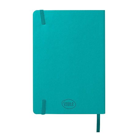 Бизнес-блокнот "RILY", формат А5,  бирюзовый, блок в точку
