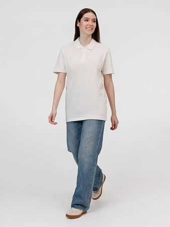 Рубашка поло унисекс Pulse, молочно-белая, размер L