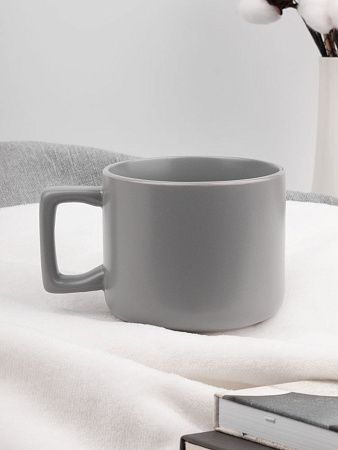 Чашка Jumbo в коробке матовая, светло-серая