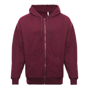 Толстовка STAN оверсайз на молнии с капюшоном футер без начёса 240, 99, Бордовый,  (66)  (56/XXXL)