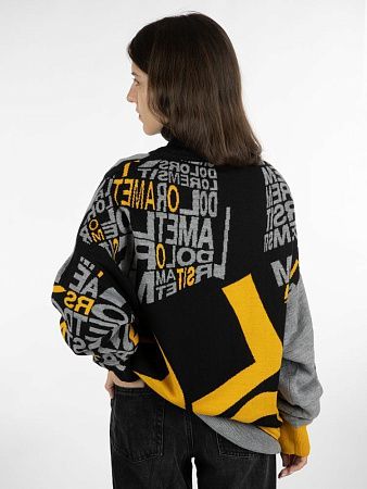 Свитер оверсайз на заказ Tricksy Net, полушерсть, размер S/M