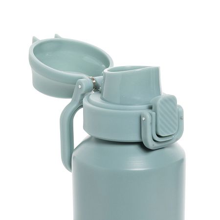 Спортивная бутылка Via из переработанной стали RCS с карабином, 600 мл