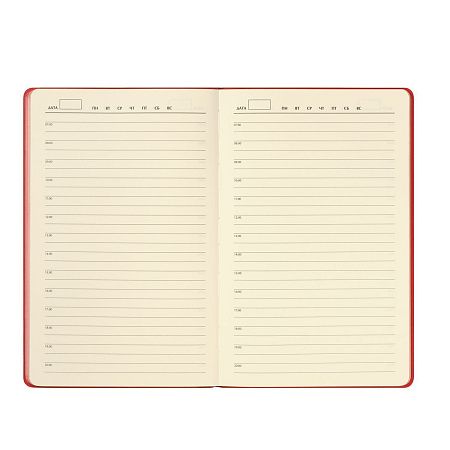 Ежедневник Рейн (Rain) недатированный, красный (без упаковки, без стикера)