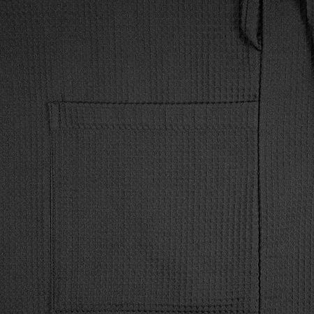 Халат вафельный Kimono, черный, размер M/L