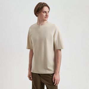 Футболка унисекс премиум Аура (Aura), бежевый под нанесение