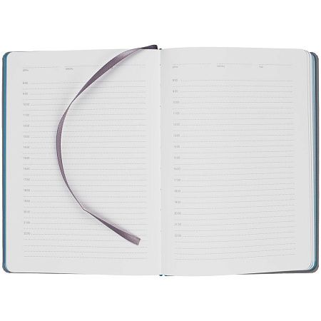 Ежедневник Spain Shall на заказ, недатированный, серый с бирюзовым