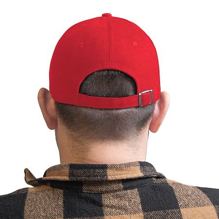 Кепка 5- панельная Oxford 300, c красным сендвичем, красная