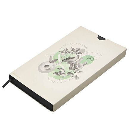 Бизнес-блокнот LADY, формат А5, черный, блок в клетку