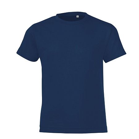 Футболка детская Regent Fit Kids, кобальт (темно-синяя), размер 8 лет (118-128 см)