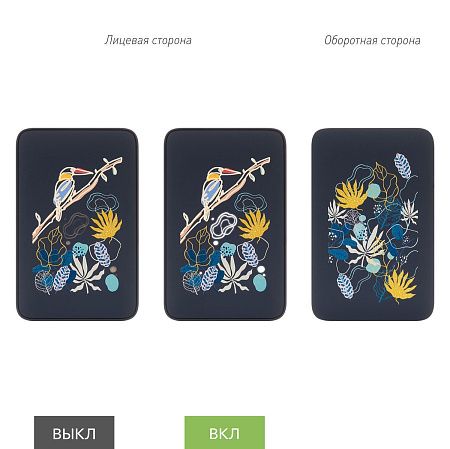 Внешний аккумулятор с подсветкой Анкор (Ancor) 5000 mAh, синий