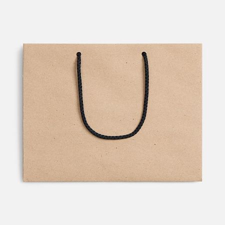 Пакет бумажный Stor, неокрашенный с черными ручками