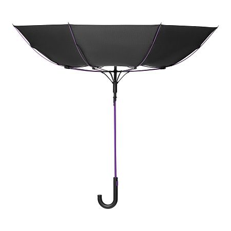 Зонт-трость Квантум (Quantum), черный/фиолетовый