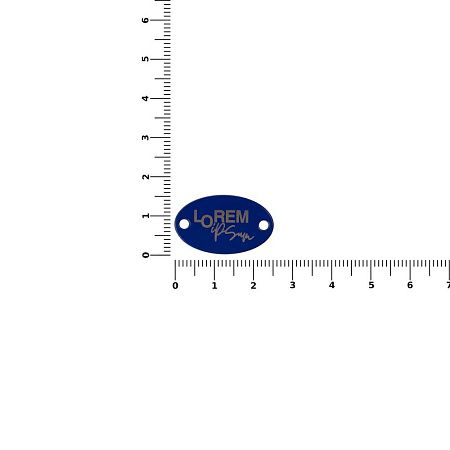 Шильдик металлический Alfa Oval, синий