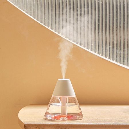 Светодиодный USB увлажнитель-аромадиффузор Cone, белый