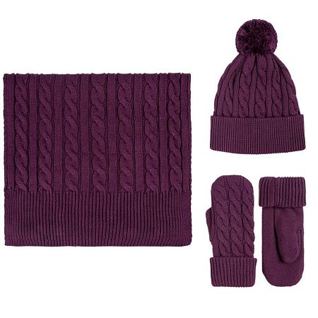 Варежки Heat Trick, баклажановые, размер L/XL