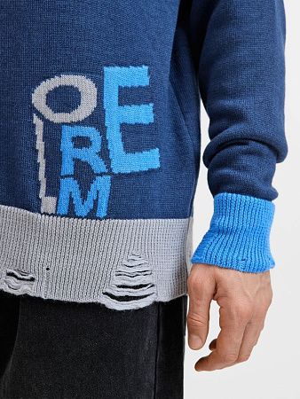 Свитер оверсайз Tricksy Net Grunge на заказ, акрил, размер S/M